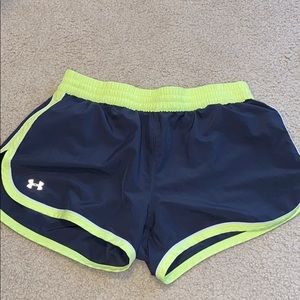 Nike Grey and Neon Athletic Shorts